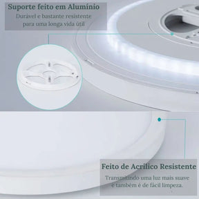 Luminária de Teto Plafon LED Redondo Inteligente - Compatível com Alexa e Google Home - Minha loja