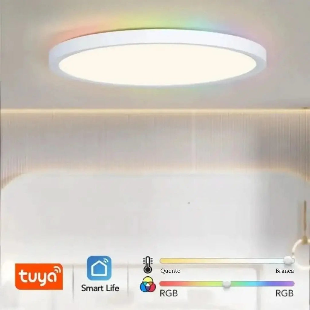 Intelligente runde LED-Plafon-Deckenleuchte – kompatibel mit Alexa und Google Home – Mein Shop