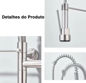 Torneira para Cozinha Misturador Modelo Pull Out - Praticidade e Estilo para Sua Cozinha - Minha loja