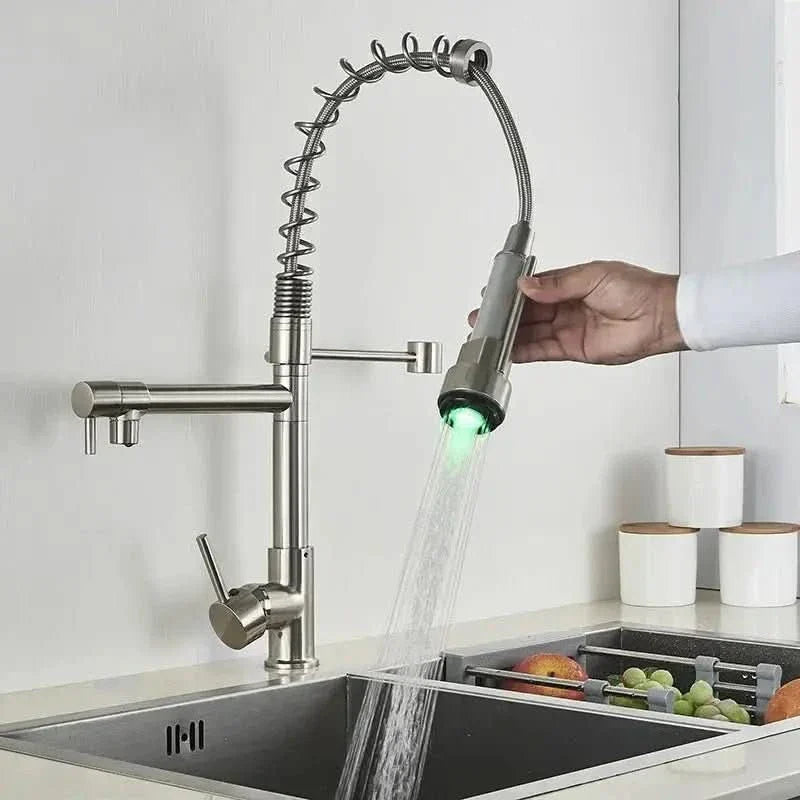 Torneira para Cozinha Gourmet Monocomando com LED Safira - Elegância e Tecnologia para Sua Cozinha - Minha loja