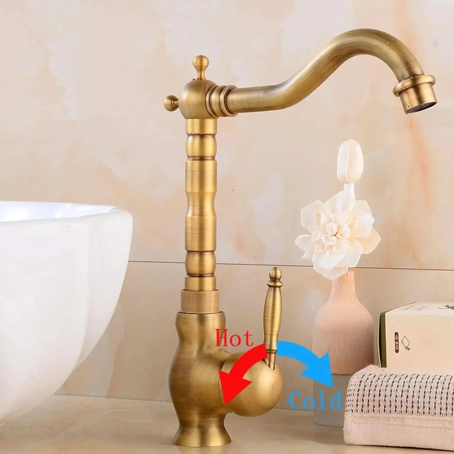 Einhand-Badezimmerarmatur, antikes Modell – Mein Shop