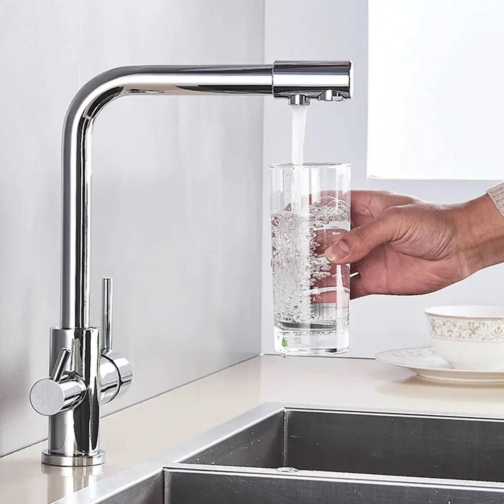 Torneira Gourmet Para Cozinha Com Filtro Modelo Duplo Comando Modelo Giratória - Minha loja