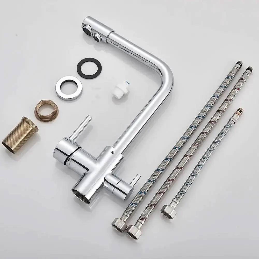 Gourmet-Küchenarmatur mit Filter, drehbares Modell mit doppelter Steuerung – Mein Shop