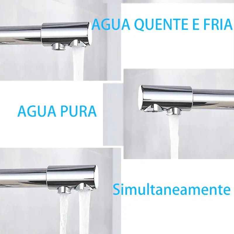Torneira Gourmet Para Cozinha Com Filtro Modelo Duplo Comando Modelo Giratória - Minha loja
