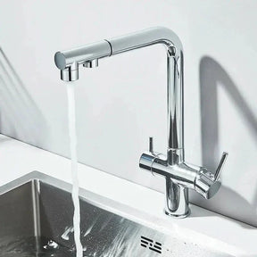 Torneira Gourmet Para Cozinha Com Filtro Modelo Duplo Comando Modelo Giratória - Minha loja