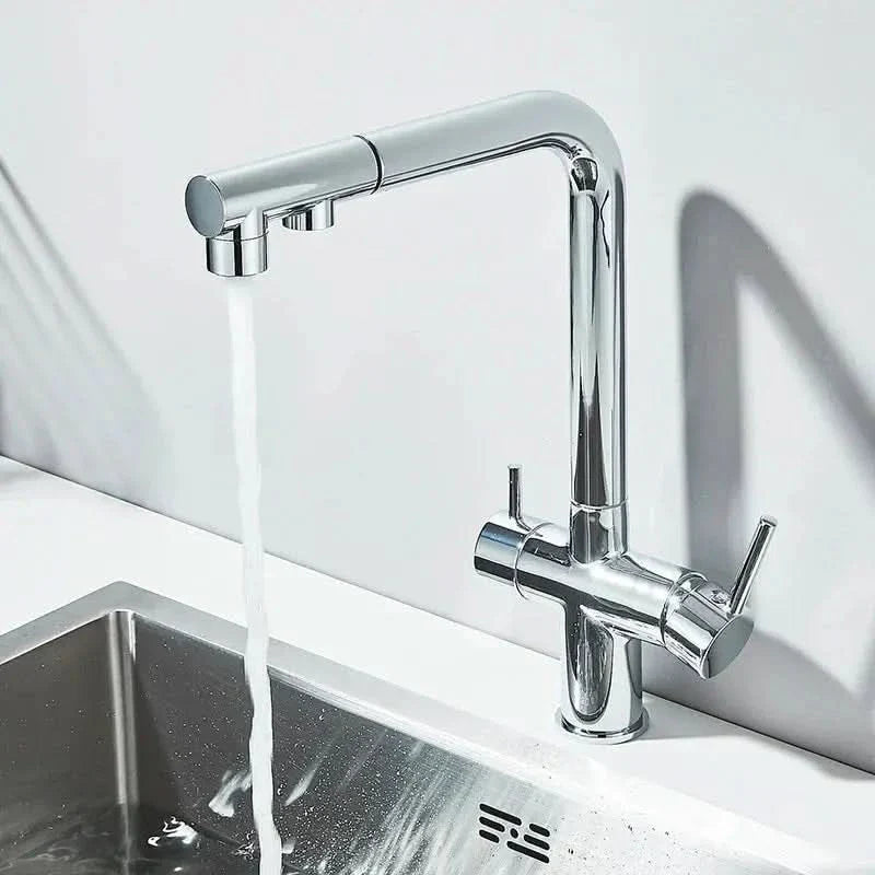 Torneira Gourmet Para Cozinha Com Filtro Modelo Duplo Comando Modelo Giratória - Minha loja