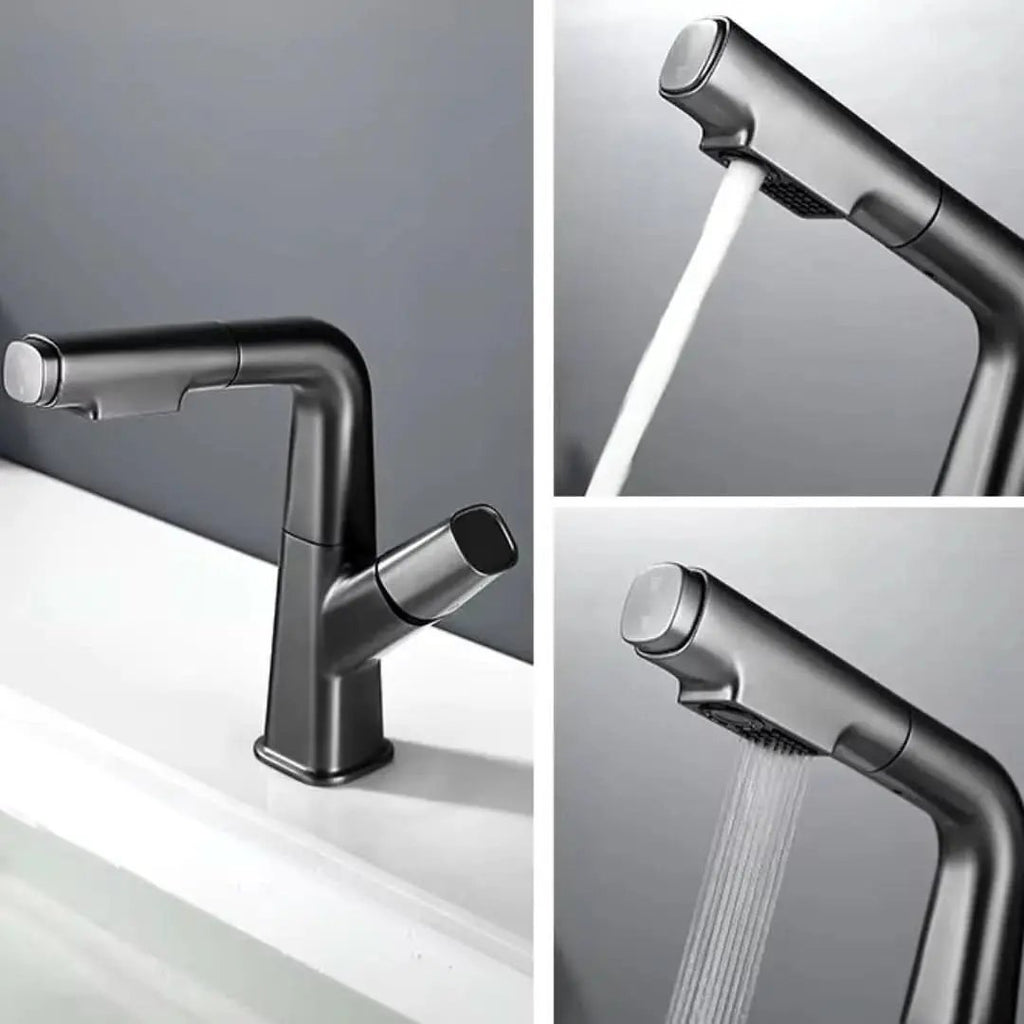 Angel Gourmet Ausziehbarer Einhebel-Badezimmerhahn – Mein Shop