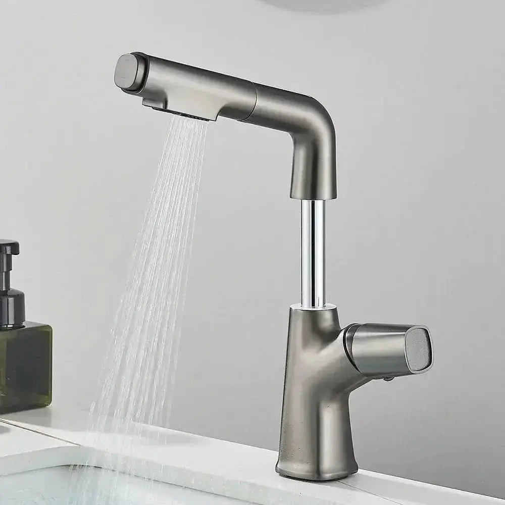 Angel Gourmet Ausziehbarer Einhebel-Badezimmerhahn – Mein Shop