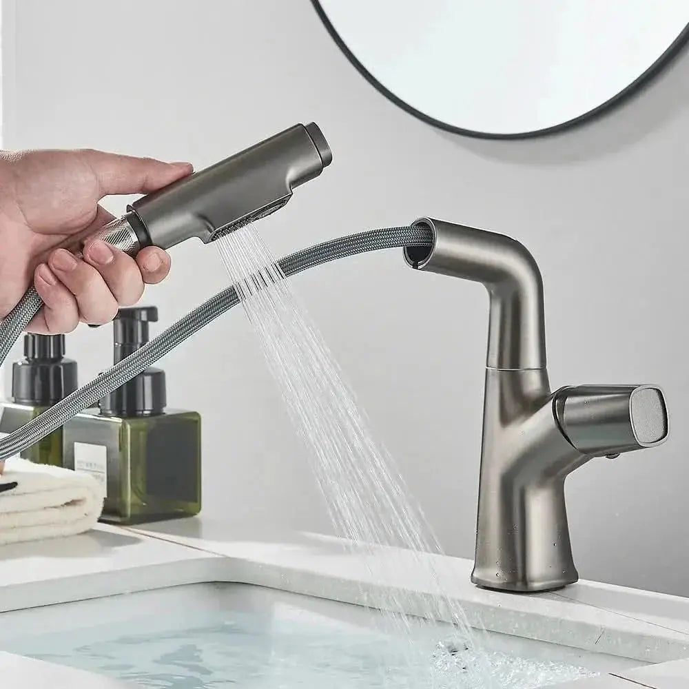 Angel Gourmet Ausziehbarer Einhebel-Badezimmerhahn – Mein Shop