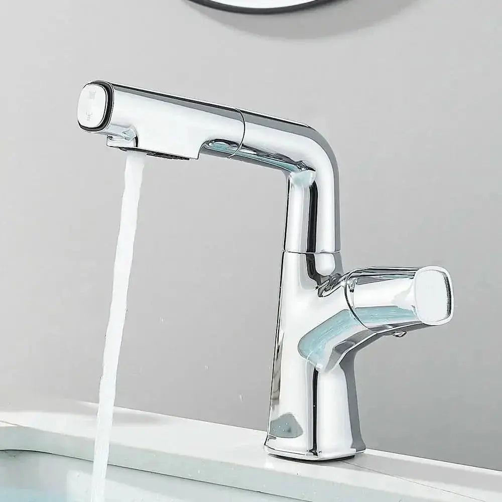 Angel Gourmet Ausziehbarer Einhebel-Badezimmerhahn – Mein Shop