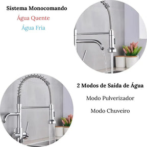 Torneira Para Cozinha Gourmet Monocomando Com Filtro Neptunus - Minha loja