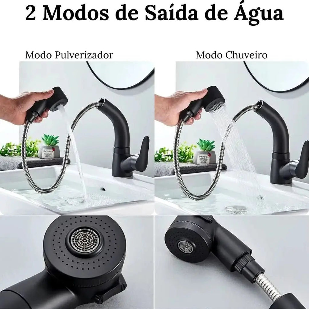 Ausziehbarer Gourmet-Badezimmerhahn von Zenith – Mein Shop