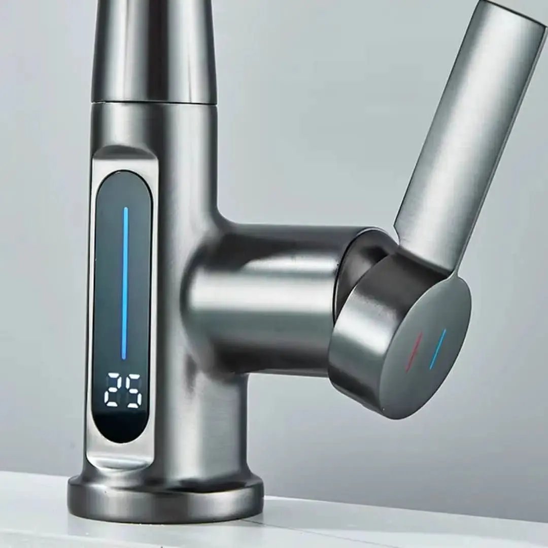 Digitaler Wasserfall-Einhand-Badezimmerhahn - Mein Shop