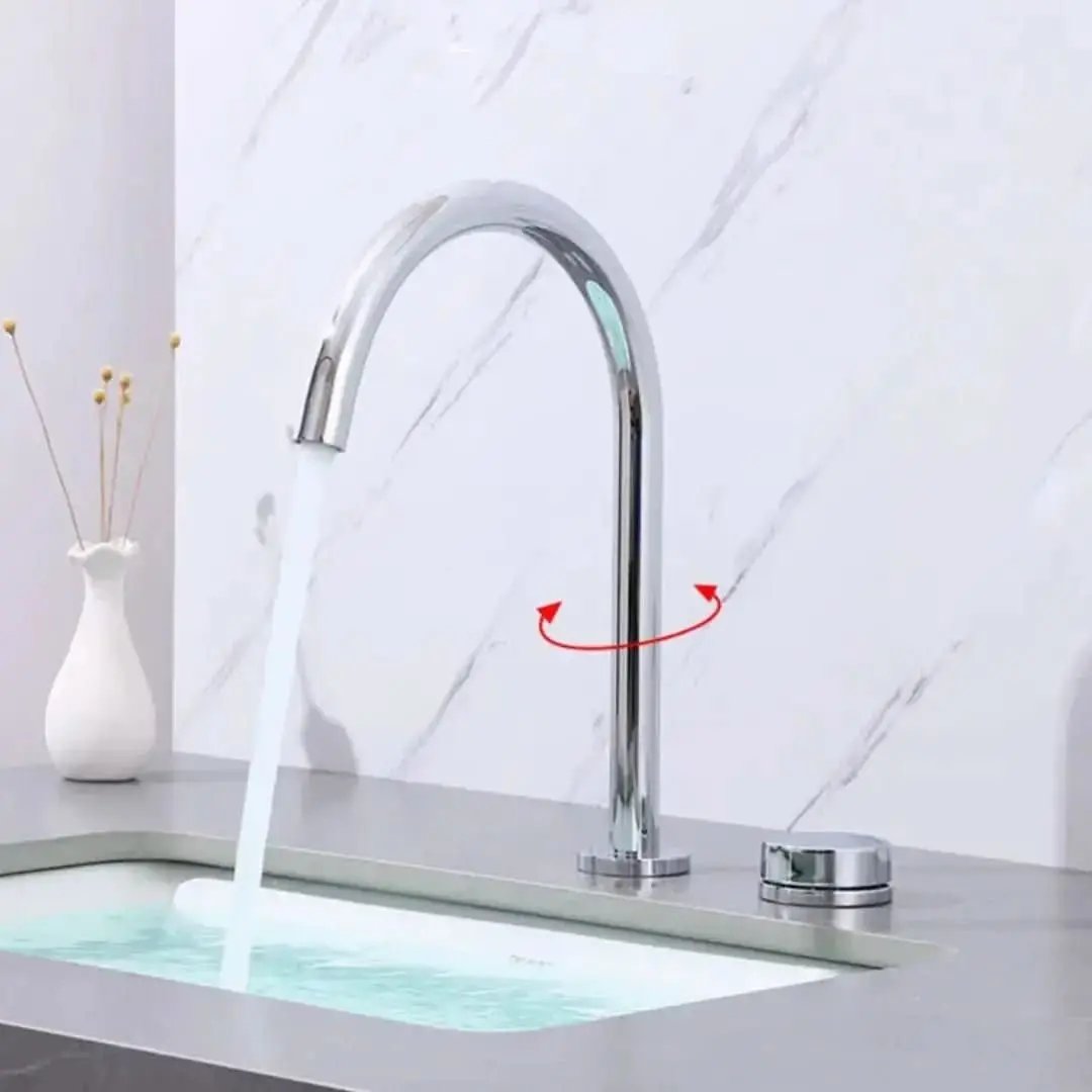 Badarmatur mit hohem Auslauf und 360-Grad-Drehung – Mein Shop