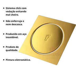 Válvula Click Inteligente Quadrado Dourado - Minha loja