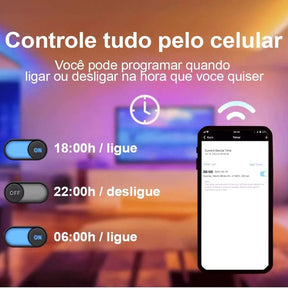Plafon LED Redondo Sobrepor Smart Home - Controle por Voz via Alexa, Google e Yandex - Minha loja