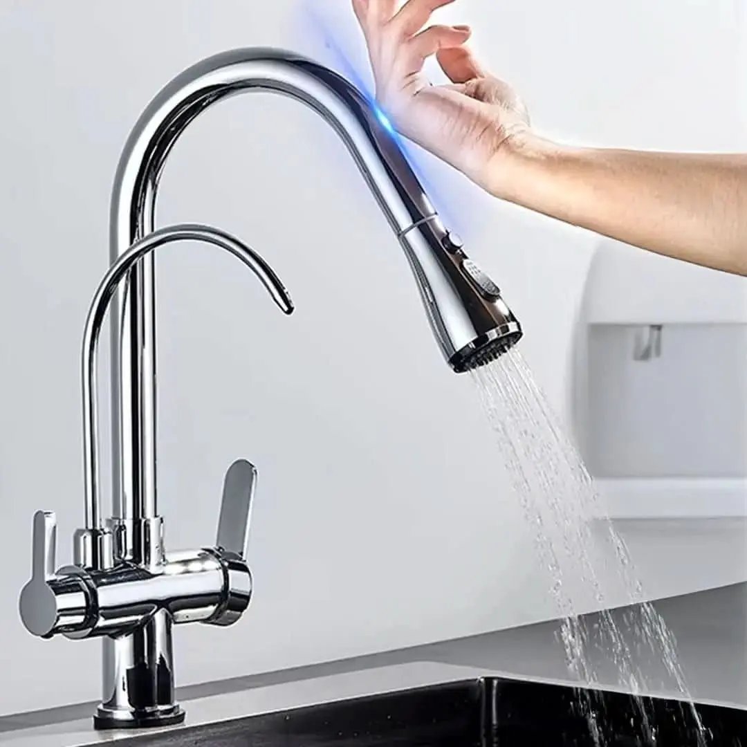 Einhebel-Touch-Wasserhahn für Gourmetküche mit Filter - Mein Shop