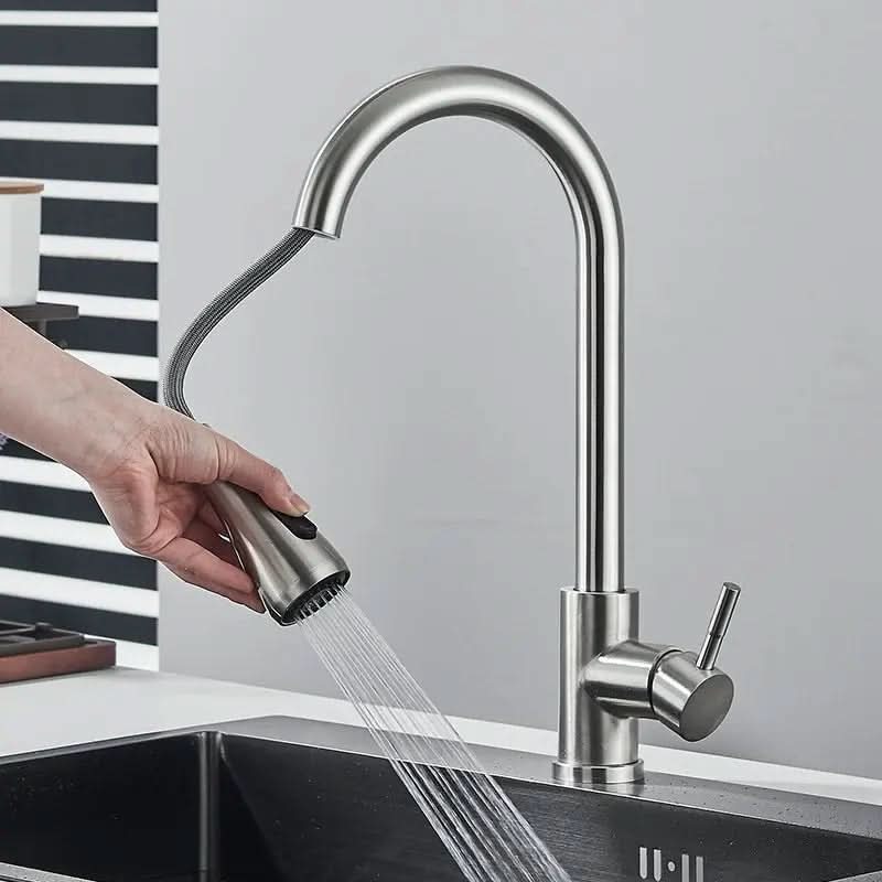 Torneira Monocomando Para Cozinha Níquel Escovado Com Extensor - Minha loja