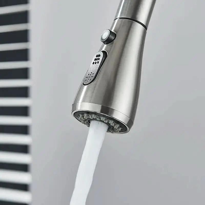 Einhebel-Küchenarmatur aus gebürstetem Nickel mit Verlängerung – Mein Shop