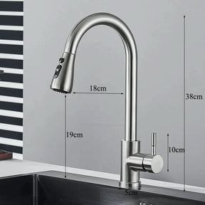 Torneira Monocomando Para Cozinha Níquel Escovado Com Extensor - Minha loja