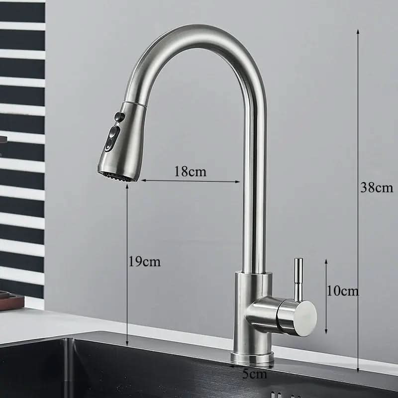 Torneira Monocomando Para Cozinha Níquel Escovado Com Extensor - Minha loja