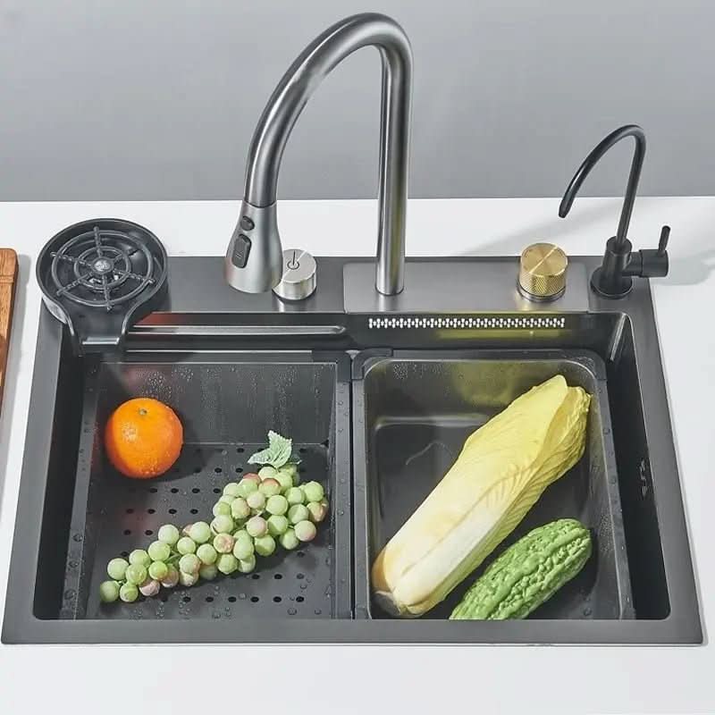 Kit Cuba Cozinha Gourmet Aço Inox Torneira Flexível - Minha loja