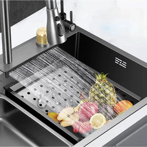 Kit Cuba Cozinha Gourmet Aço Inox Torneira Flexível - Minha loja