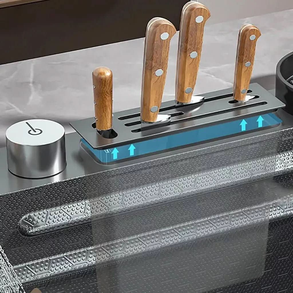 Kit Cuba Cozinha Gourmet Aço Inox Torneira Flexível - Minha loja
