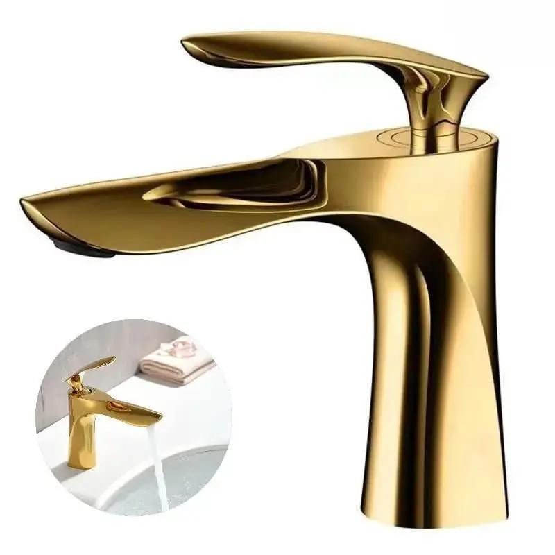 Einhebel-Badezimmerarmatur Gold mit niedrigem Auslauf – Eleganz und Funktionalität – Mein Shop