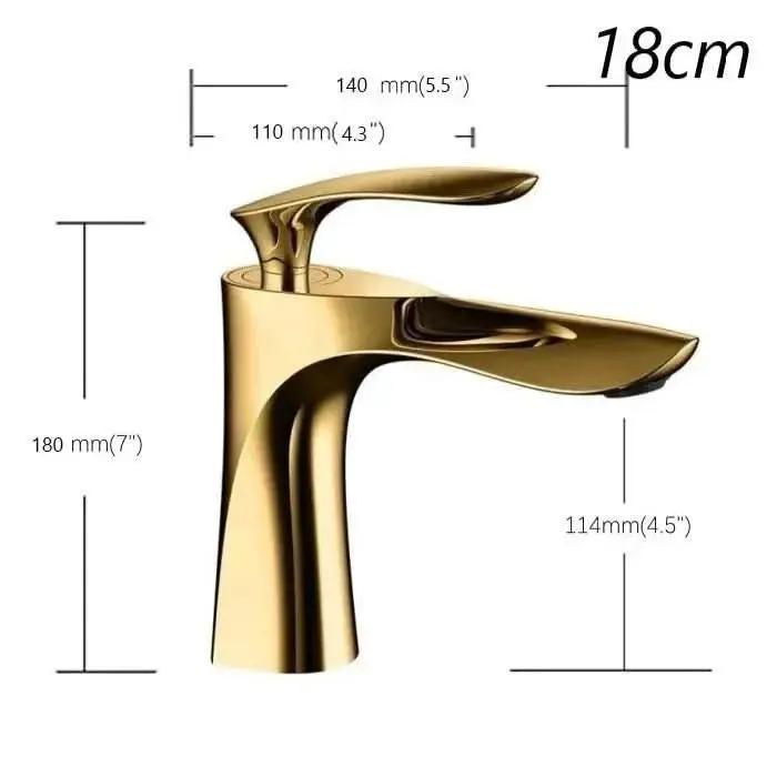 Einhebel-Badezimmerarmatur Gold mit niedrigem Auslauf – Eleganz und Funktionalität – Mein Shop