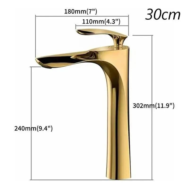 Einhebel-Badezimmerarmatur Gold mit niedrigem Auslauf – Eleganz und Funktionalität – Mein Shop