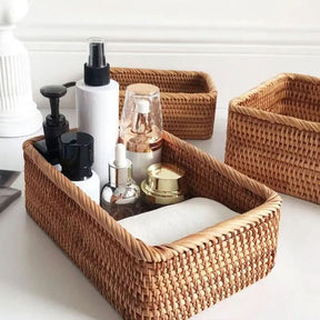 Cesto para Banheiro Multiuso de Vime - Organização e Estilo para Seu Banheiro - Minha loja