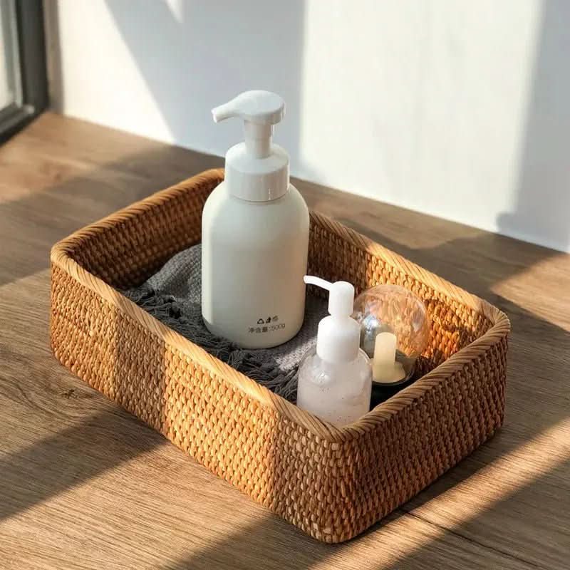 Cesto para Banheiro Multiuso de Vime - Organização e Estilo para Seu Banheiro - Minha loja