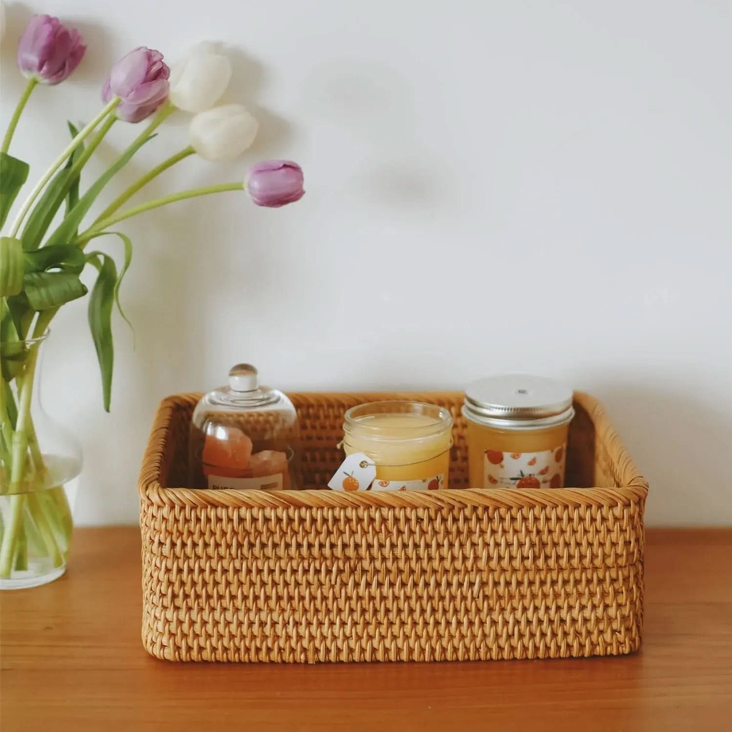 Cesto para Banheiro Multiuso de Vime - Organização e Estilo para Seu Banheiro - Minha loja