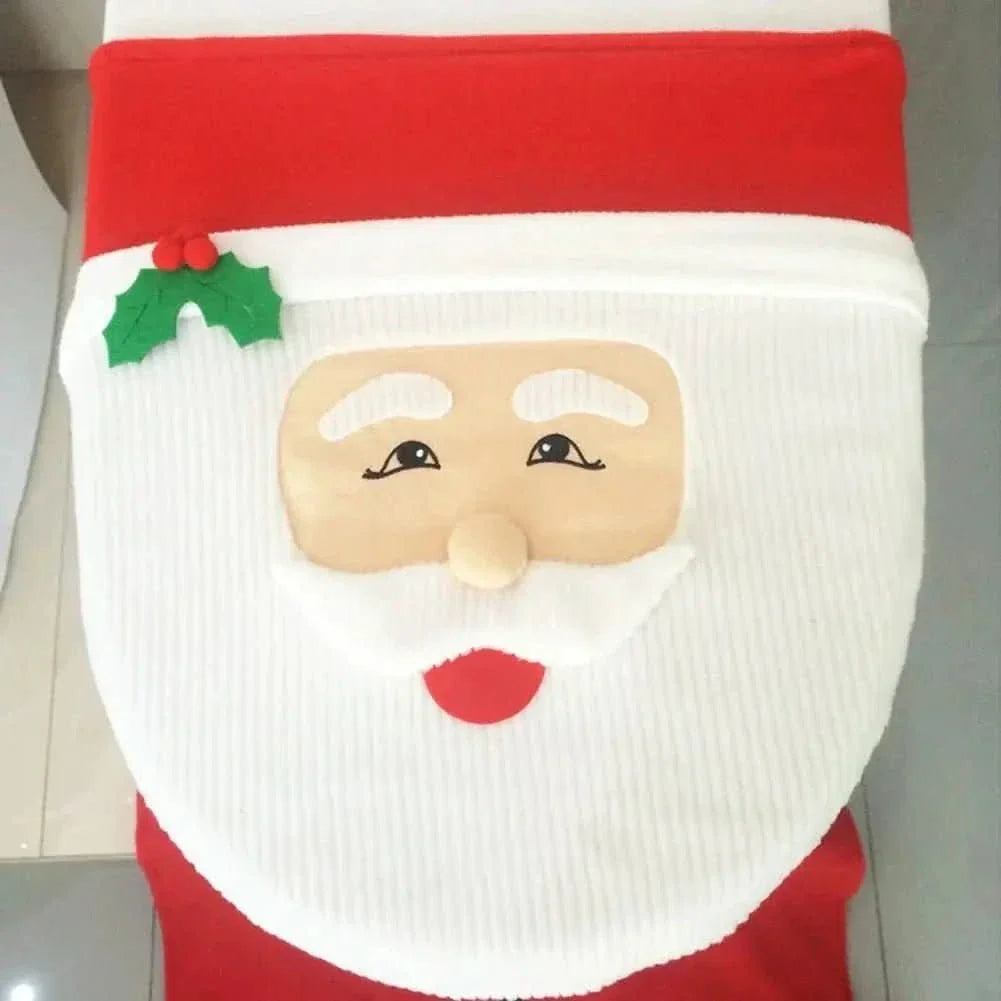 Decoração de Natal - Kit de Tapetes Para Banheiro para Deixar Seu Banho Festivo - Minha loja