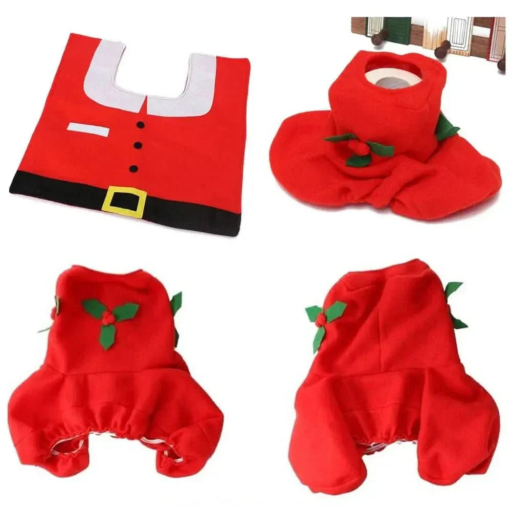 Decoração de Natal - Kit de Tapetes Para Banheiro para Deixar Seu Banho Festivo - Minha loja