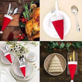 Decoração Mesa Posta Natal Kit De Proteção Talheres - Minha loja