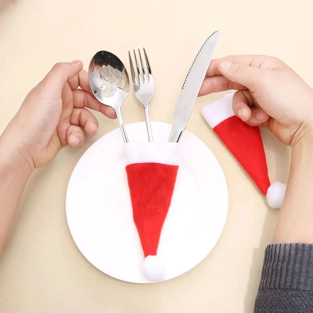 Decoração Mesa Posta Natal Kit De Proteção Talheres - Minha loja