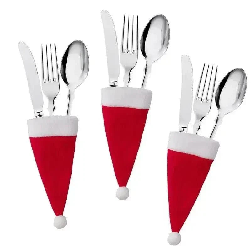 Decoração Mesa Posta Natal Kit De Proteção Talheres - Minha loja