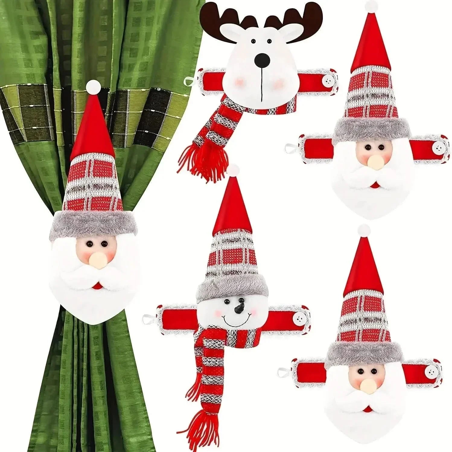 Decoração De Natal Fivela De Cortina Enfeite Natalino - Minha loja