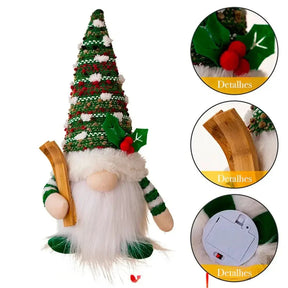 Decoração De Natal Elfos Luminosos Enfeites Natalinos - Minha loja