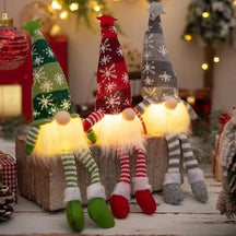 Decoração De Natal Gnomos Pernas Longas Enfeites Natalinos - Minha loja