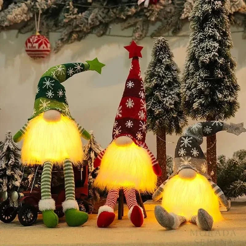Decoração De Natal Gnomos Pernas Longas Enfeites Natalinos - Minha loja