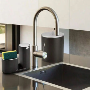 Kit Lixeira Cozinha 5L E Dispenser Porta Detergente Luxo – Estilo e Praticidade na Sua Pia - Minha loja