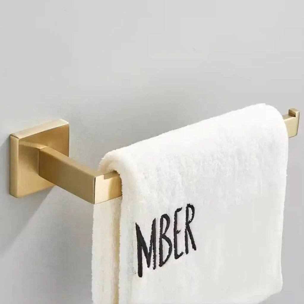 Komplettes Badezimmerzubehör-Set, 4-teilig, Edelstahl, 40/60 cm, gebürstetes Gold – Mein Shop