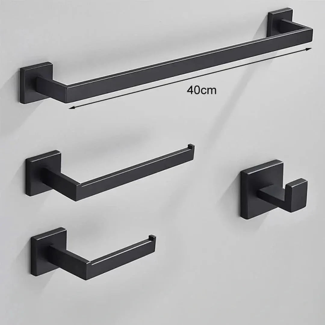 Kit Acessórios Para Banheiro Completo 4 Peças Inox 40/60cm Dourado Escovado - Minha loja