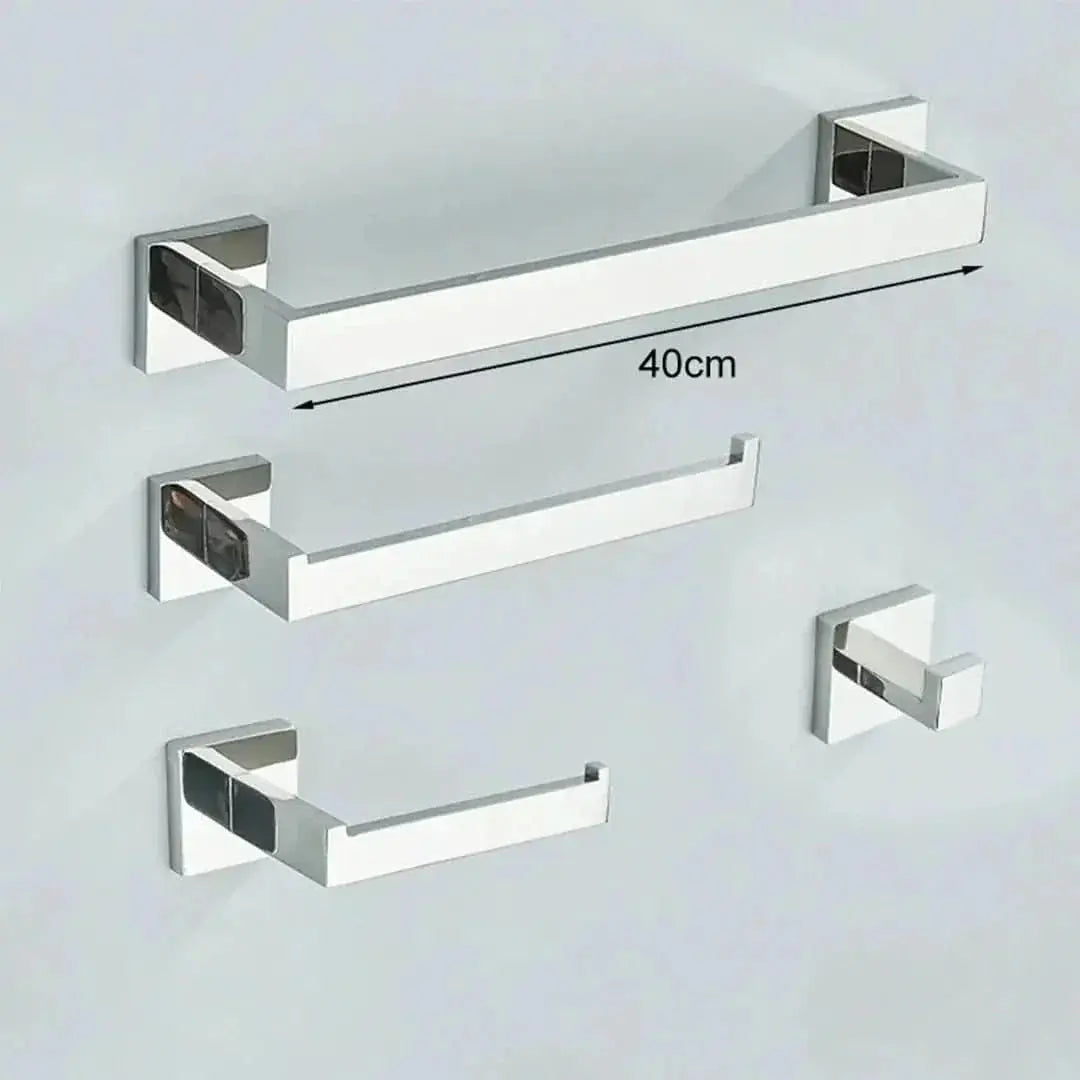 Komplettes Badezimmerzubehör-Set, 4-teilig, Edelstahl, 40/60 cm, gebürstetes Gold – Mein Shop