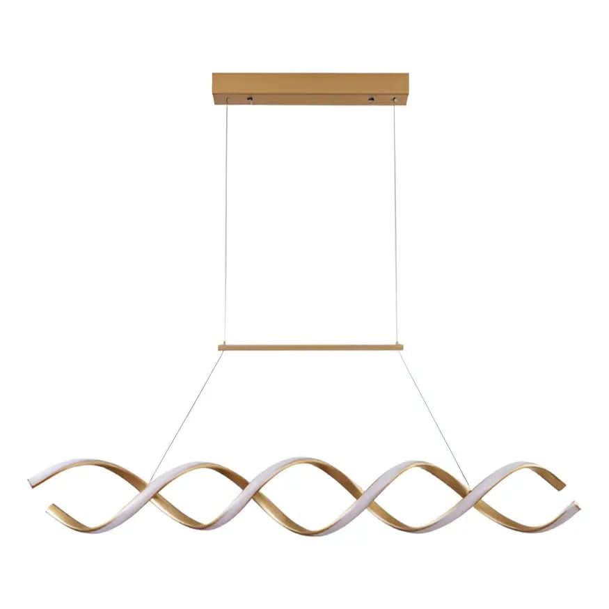 Pendente Led Lustre Preto/Dourado Para Sala de Jantar Decoração - Minha loja