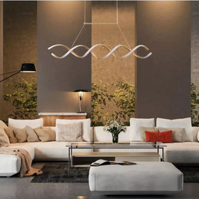 Pendente Led Lustre Preto/Dourado Para Sala de Jantar Decoração - Minha loja