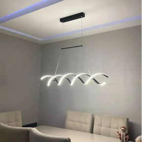Pendente Led Lustre Preto/Dourado Para Sala de Jantar Decoração - Minha loja